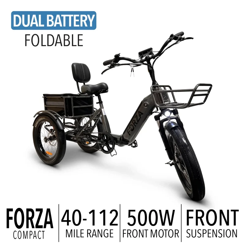 FORZA Compact Foldable Electric Tricycle by ElectricGOBIKE