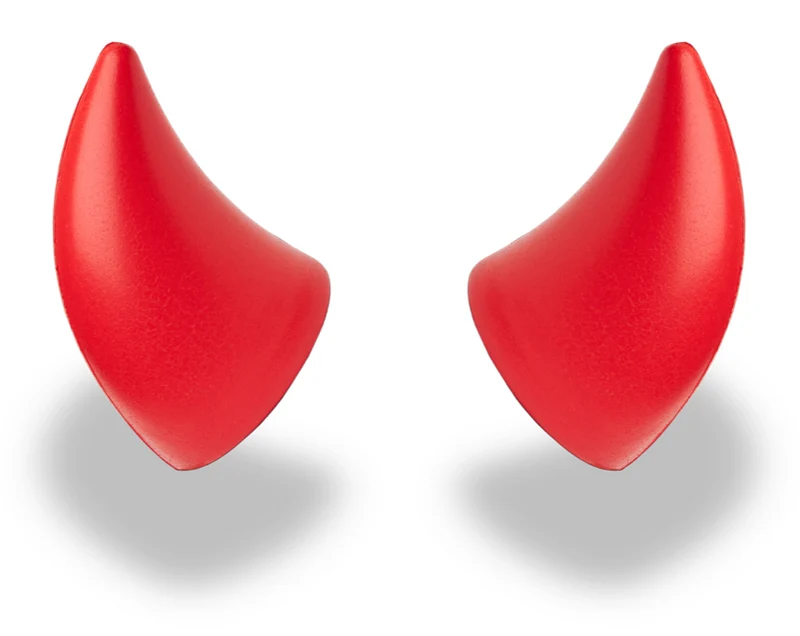Helmet Flair Softeez: Red Devil Horns for Helmet