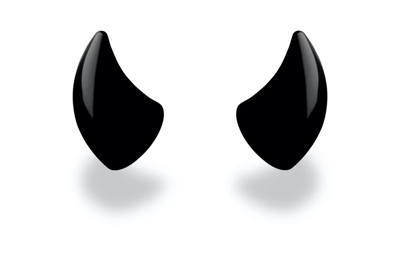 Helmet Flair MagNeatOhz: Small Black Devil Horns for Helmet