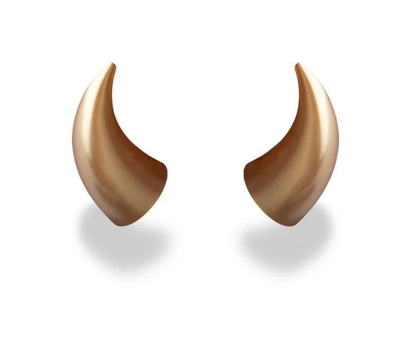 Helmet Flair MagNeatOhz: Large Gold Devil Horns for Helmet