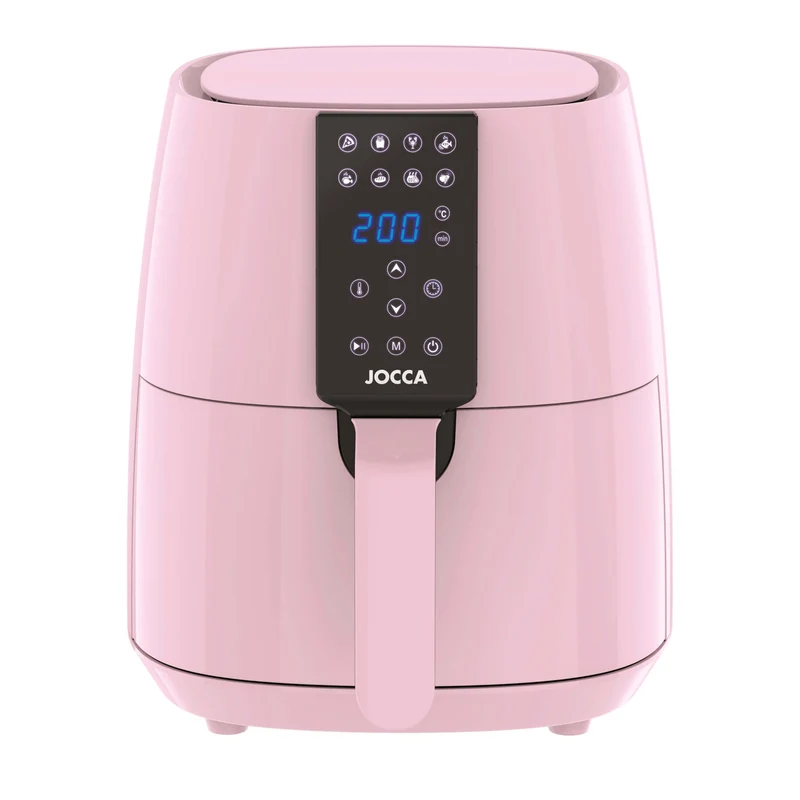 Jocca Heißluftfritteuse 3,8L 1450W Airfryer LED Touch 8 Programme fettarm Rosa
