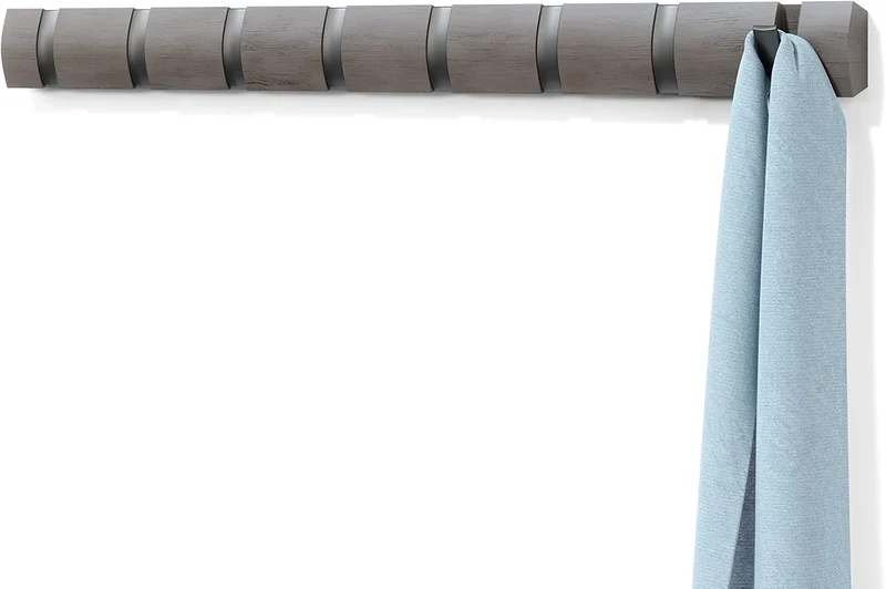 Umbra Hooks Flip 8 318858-1045 Garderobenhaken GRY/PWT Wandhaken Kleiderhaken Kleideraufhänger