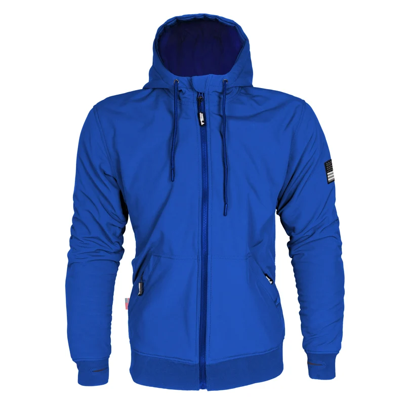 Protective SoftShell Unisex Hoodie with Pads - Royal Blue Matte