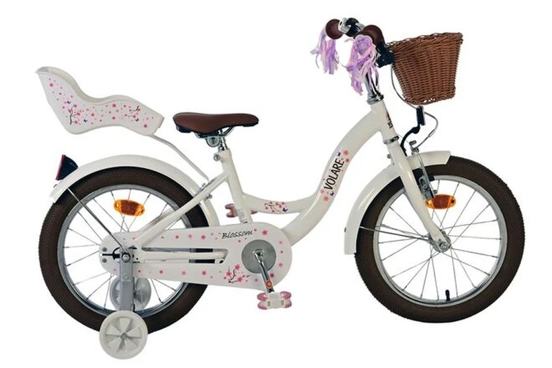 Volare Blossom Kinderfahrrad - Mädchen - 16 Zoll - Weiß