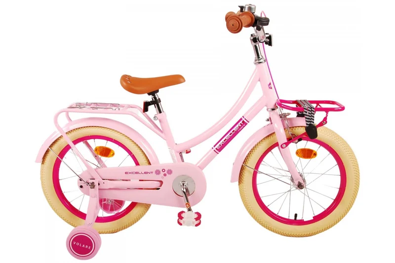 Volare Excellent Kinderfahrrad - Mädchen - 16 Zoll - Rosa - 95% montiert