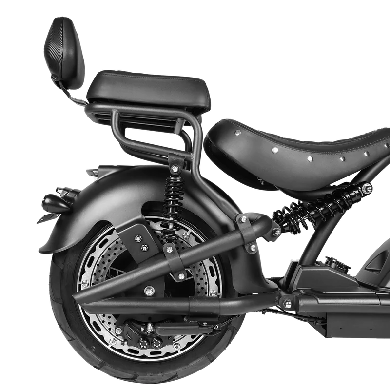Beifahrersitz E-Chopper mit Rückenlehne & Fußrasten | Star-Biker M1P M1PS M8S Zusatzsitz