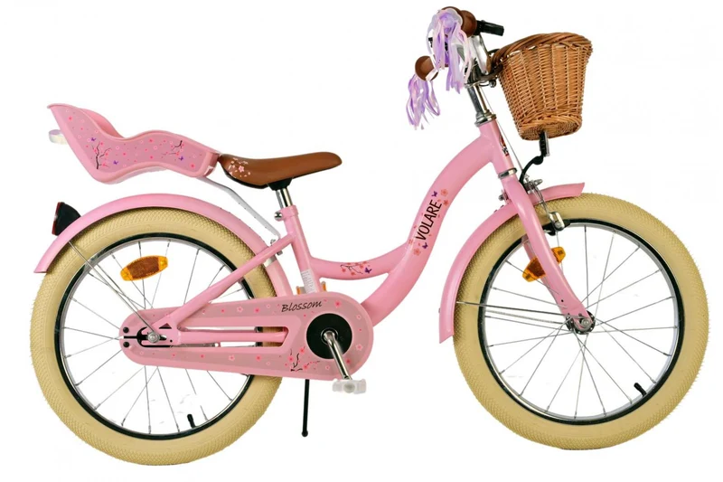 Volare Blossom Kinderfahrrad - Mädchen - 18 Zoll - Rosa