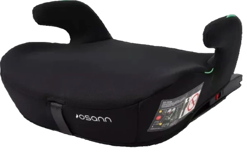 Osann Boost Isofix i-Size Sitzerhöhung 135–150 cm – Isofix & Gurt, waschbarer Bezug – Black