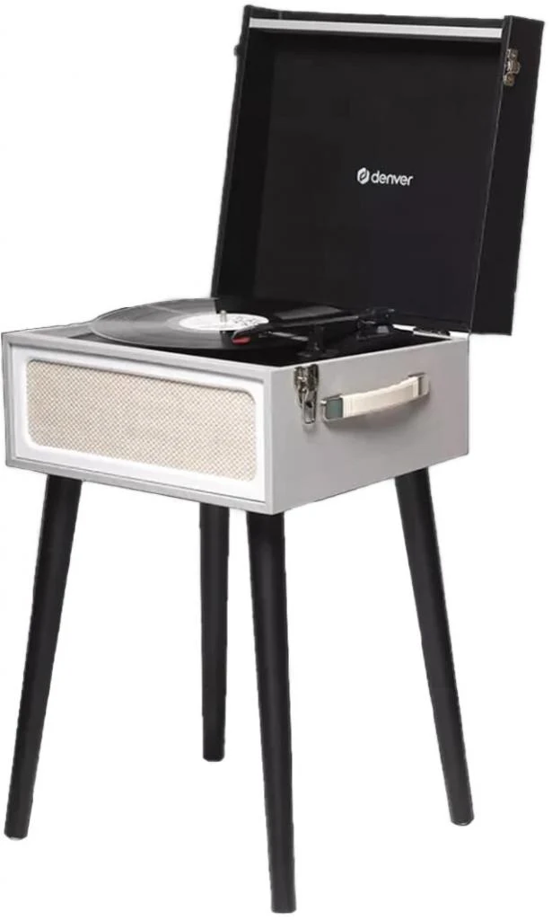 Denver VPL-150BT/VPR-250 freistehender Retro Schallplattenspieler mit Bluetooth MP3, USB, Smartphonesteuerung