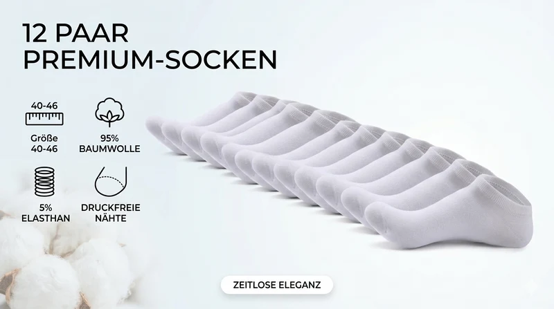 Garcia Pescara 12 Paar Sneaker Socken in weiß Gr. 40-46 aus Baumwolle Füßlinge