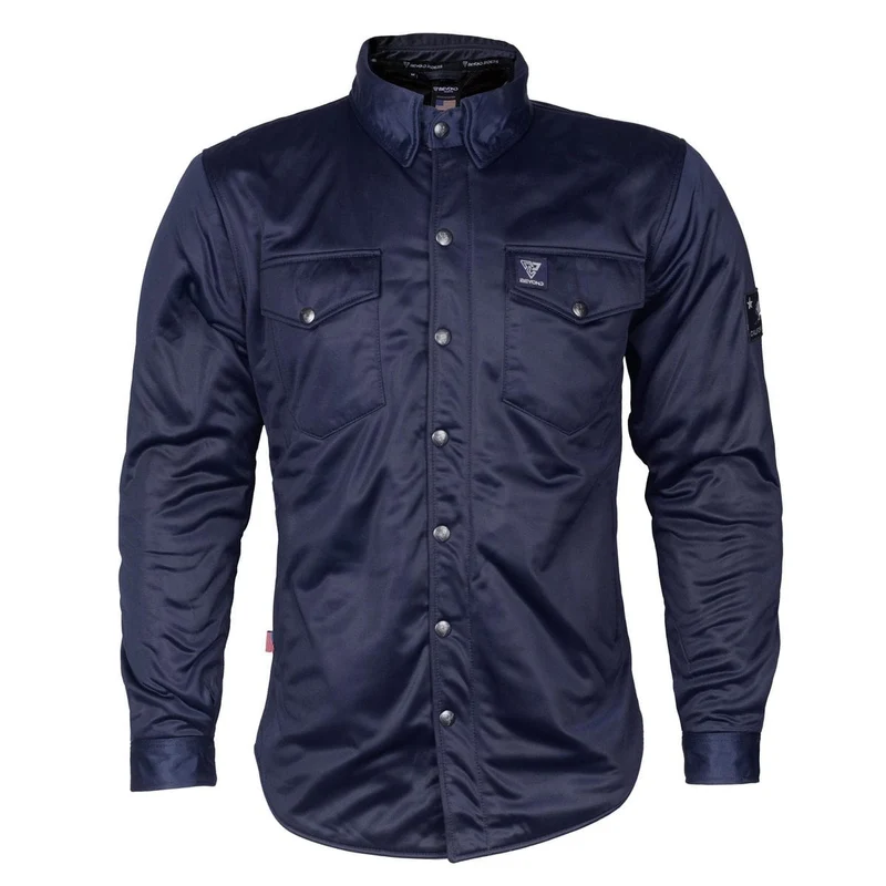 Ultra Protective Shirt with Pads - Dark Navy Blue Solid