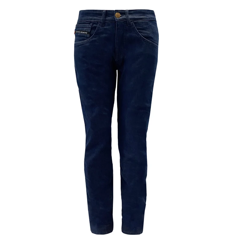 Straight Leg Protective Jeans with Pads for Women - Indigo Blue