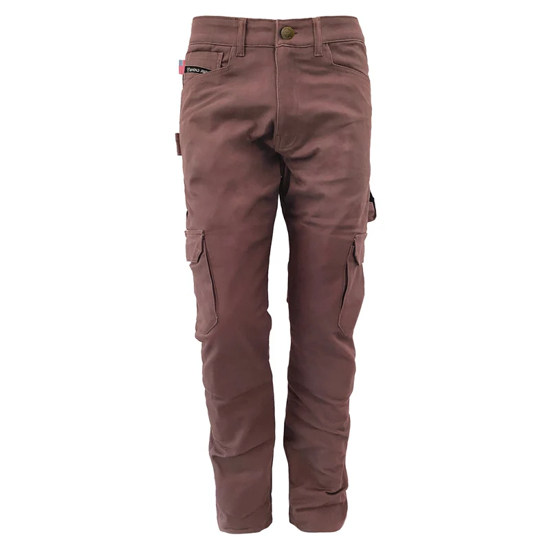 Relaxed Fit Cargo Pants with Pads - Light Cacao