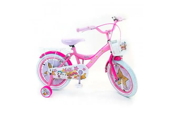 Volare LOL Surprise Kinderfahrrad - Mädchen - 16 Zoll - Pink - Zwei Handbremsen