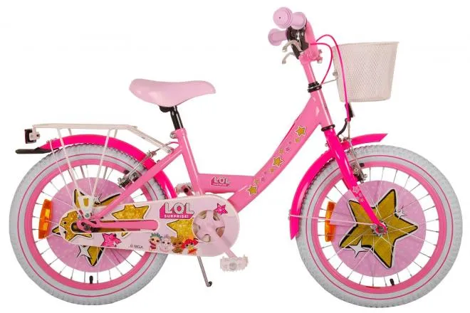 Volare LOL Surprise Kinderfahrrad - Mädchen - 18 Zoll - Pink - 2 Handbremsen