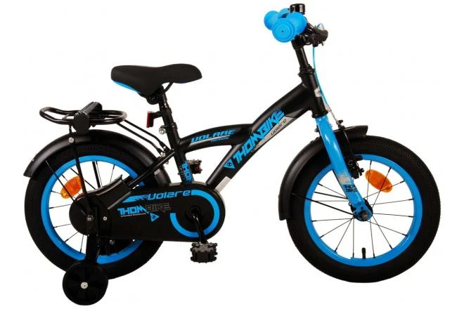 Volare Thombike Kinderfahrrad - Jungen - 14 Zoll - Schwarz Blau