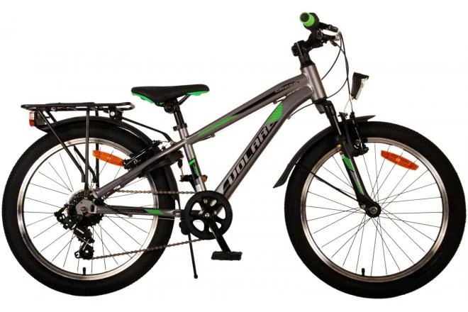Volare Cross Kinderfahrrad - Jungen - 20 Zoll - dunkelgrau - 6 Gänge