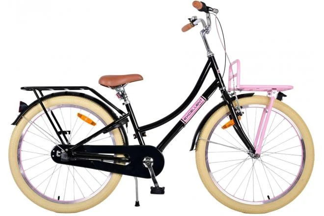 Volare Excellent Kinderfahrrad - Mädchen - 24 Zoll - Schwarz - 3 Gänge