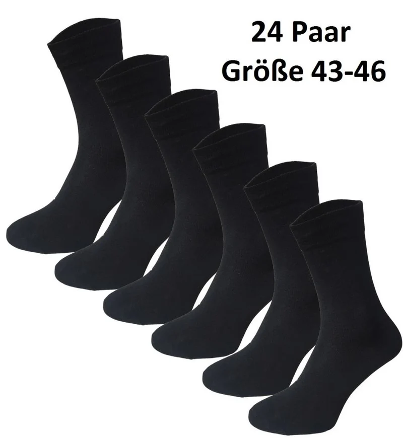 Garcia Pescara 24 Paar Classic Socken schwarz Größe 43-46 Strümpfe aus Baumwolle
