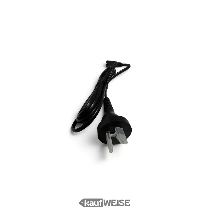 Netzkabel IEC C7 auf Typ I Stecker | 142 oder 186 cm, Schwarz | Für C8-Kaltgerätestecker