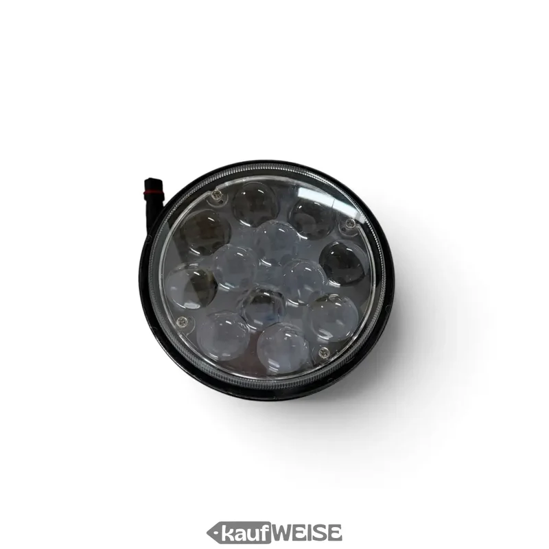 LED-Rundscheinwerfer 12 LEDs, 2-Pin-Stecker | Ø 15 cm, Kühlrippen-Gehäuse | E-Scooter, Chopper
