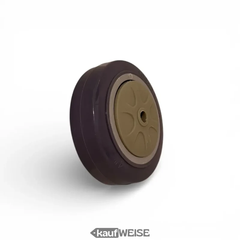 Hoverkart Ersatzrad 4 Zoll (100 x 32 mm) | pannensicher, Felge wählbar | Reifen Dunkelviolett, Felge Beige