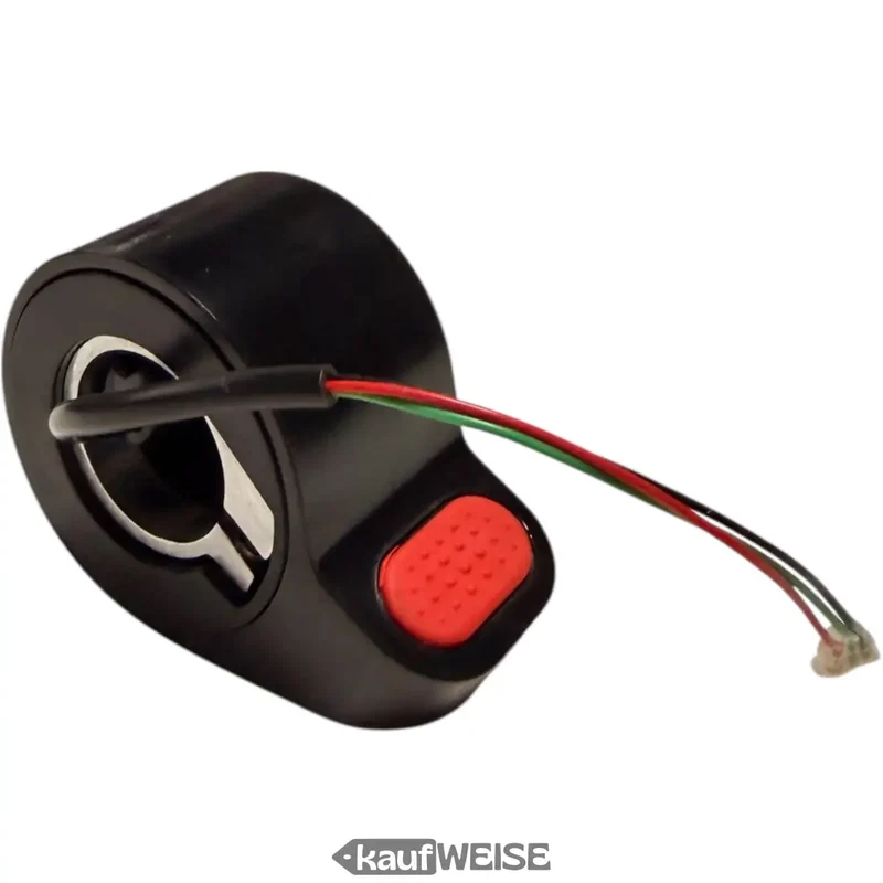Daumengas für die Xiaomi M365-Baureihe | Gashebel mit roter Auflage | 3-Pin-Stecker