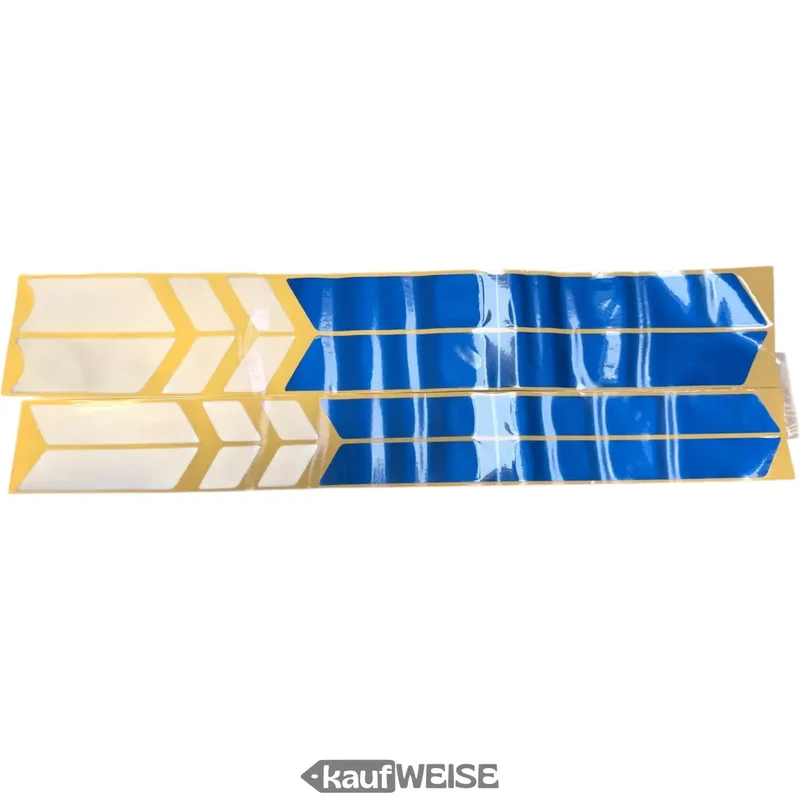 Reflektor-Sticker-Set für Xiaomi M365 und Pro | 16 Teile auf 2 Bögen | Blau und Silber