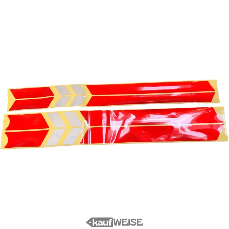 Reflektor-Sticker-Set für Xiaomi M365 und M365 Pro | 16 Teile, Rot und Silber | selbstklebend