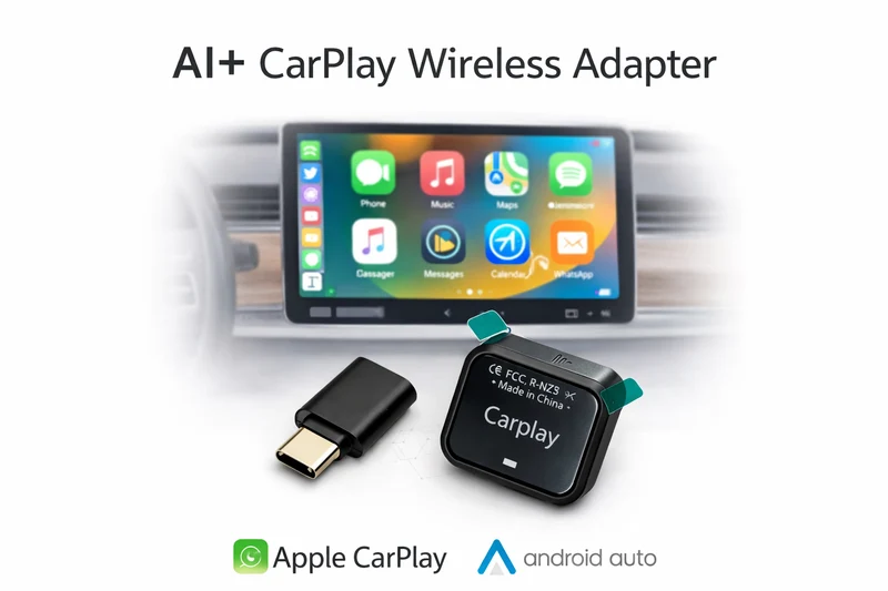 AI+ Wireless Apple & Android CarPlay Adapter Verwandle dein CarPlay in 10 Sekunden kabellos