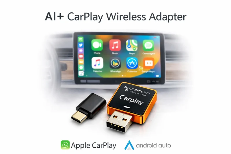 AI+ Wireless Apple & Android CarPlay Adapter Verwandle dein CarPlay in 10 Sekunden kabellos
