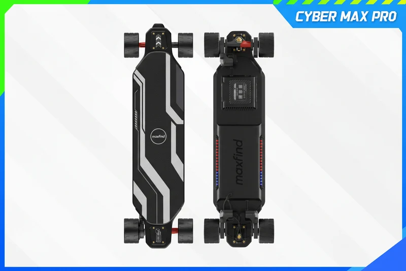 Maxfind Cyber Max Pro RC E-Skateboard Longboard | Dual-Motor 900W, 50km Reichweite