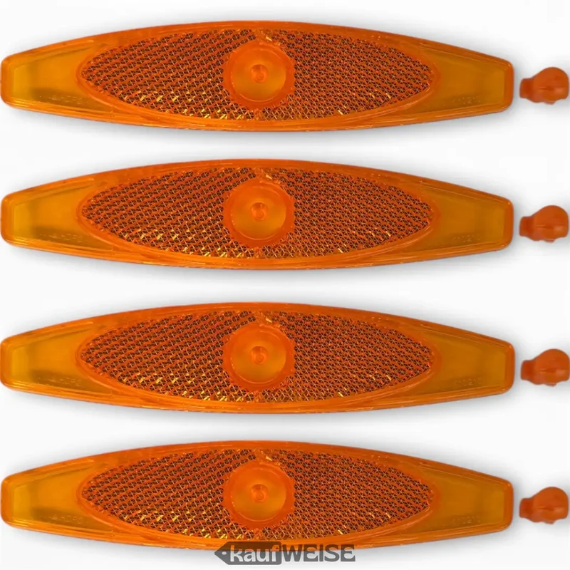 VOLTES Speichenreflektoren Fahrrad | 4er Set, StVZO-Zulassung K10210 | Orange, inkl. Clips