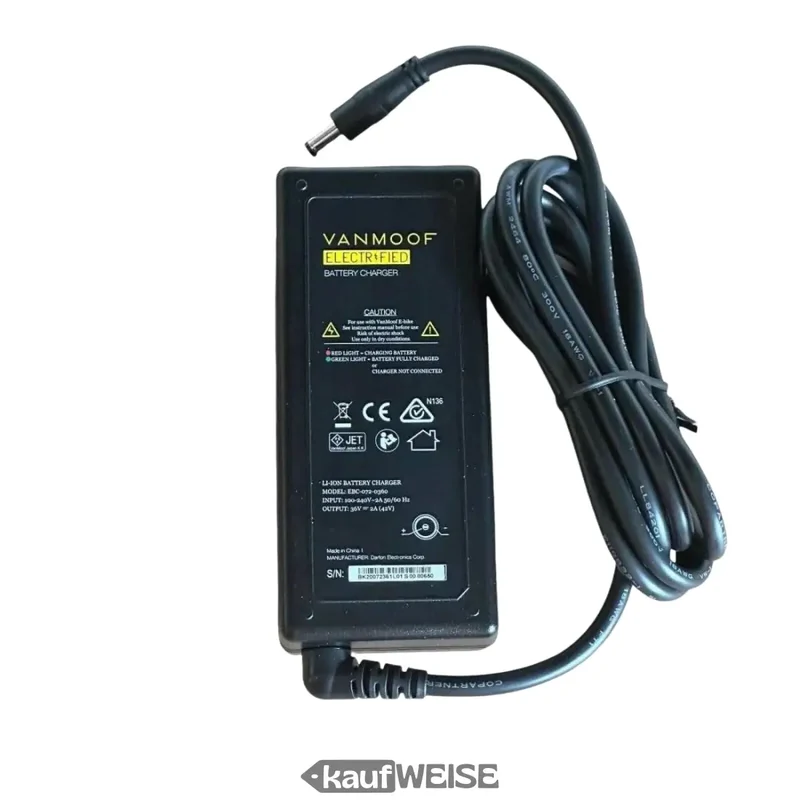 VanMoof Electrified Ladegerät | EBC-072-0360, 36 V 2 A | Nicht für S3, X3, S5