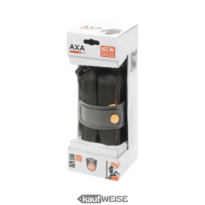 AXA Faltschloss Foldable 1000 – 105cm Länge, Schwarz
