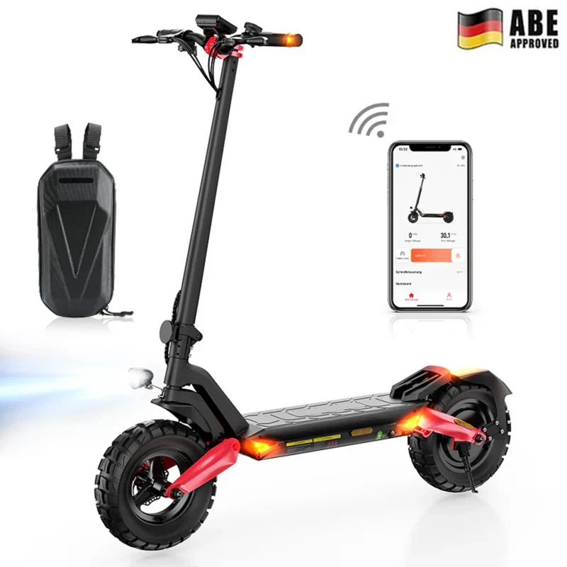 isinwheel T8 1200W 100KM Offroad E-Scooter Mit Straßenzulassung(ABE,eKFV)