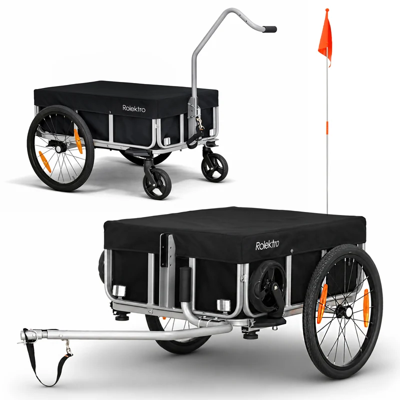 Rolektro Premium Transport-Anhänger aus Aluminium – 120 Liter