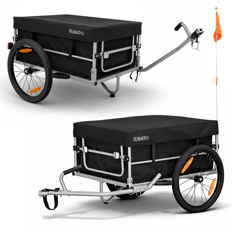 Rolektro Transport-Anhänger aus Stahl – 160 Liter