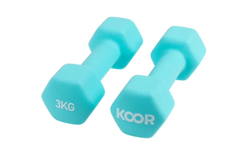 KOOR Kurzhantel-Set 3 kg, Blau