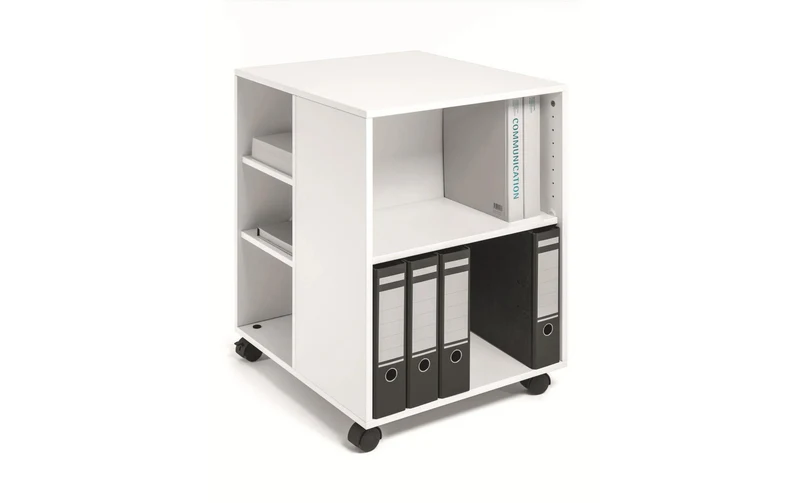 DURABLE Multifunktionswagen 74/59 3-seitig offen, 6 Böden, Weiss