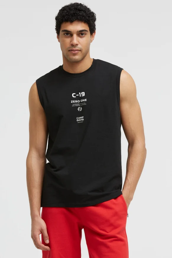 CAMP DAVID Tanktop mit Label Prints