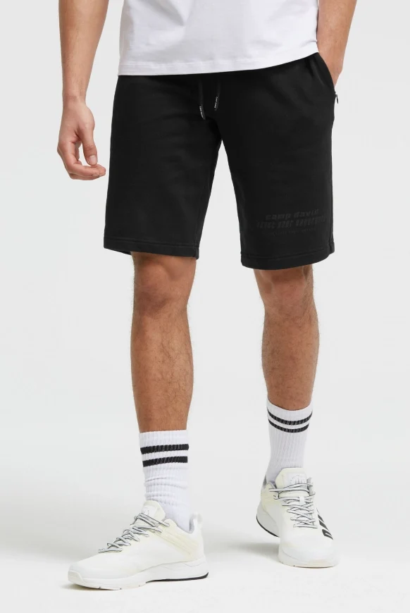 CAMP DAVID Sweatshorts mit Label Print