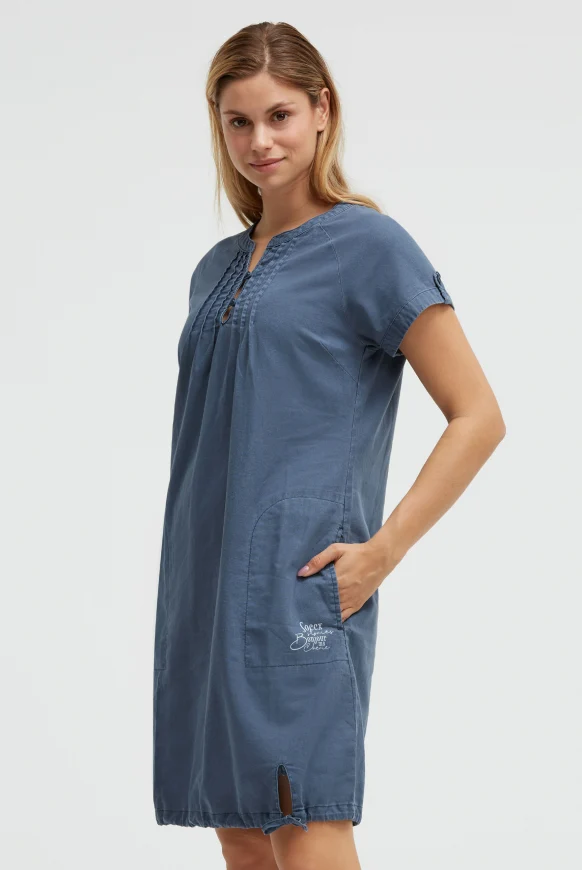 SOCCX Ballonkleid aus Leinenmix