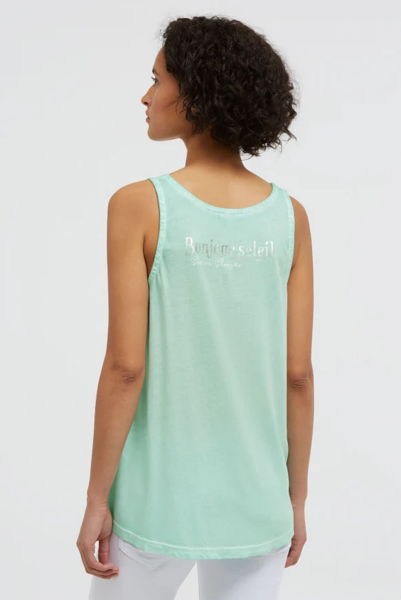 SOCCX Henley-Top Oil Dyed mit Rückenprint