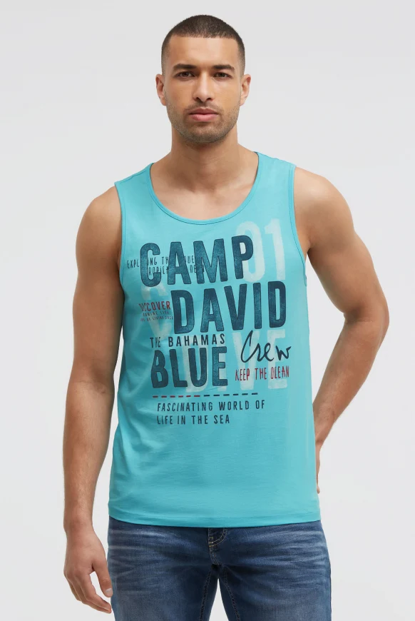 CAMP DAVID Muskelshirt mit Logo Prints