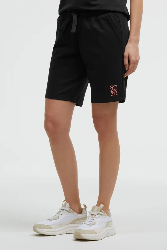 SOCCX Basic Sweatshorts mit Logo Print