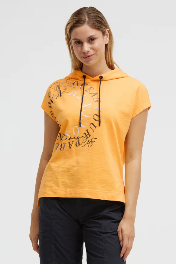 SOCCX Ärmelloses Sweatshirt mit Kapuze und Artwork