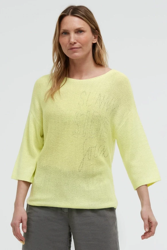 SOCCX Pullover mit 3/4-Arm und Artwork