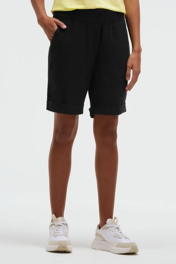SOCCX Shorts aus Leinen-Mix