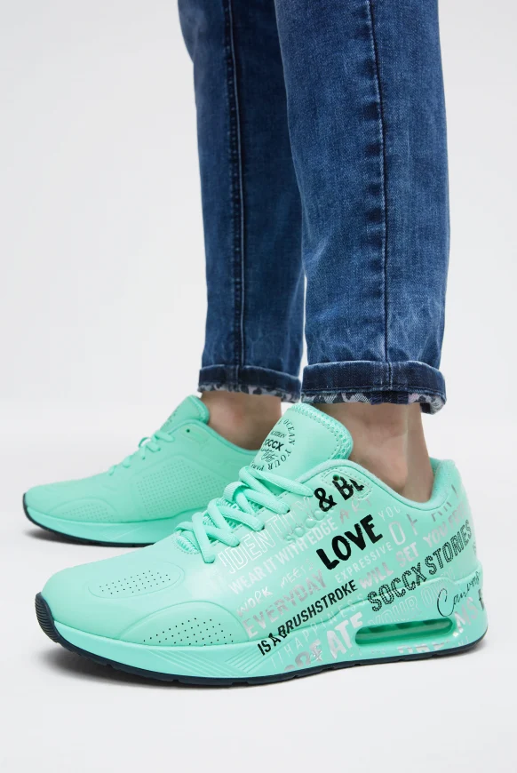 SOCCX Air Cushion Sneaker mit Wording Print
